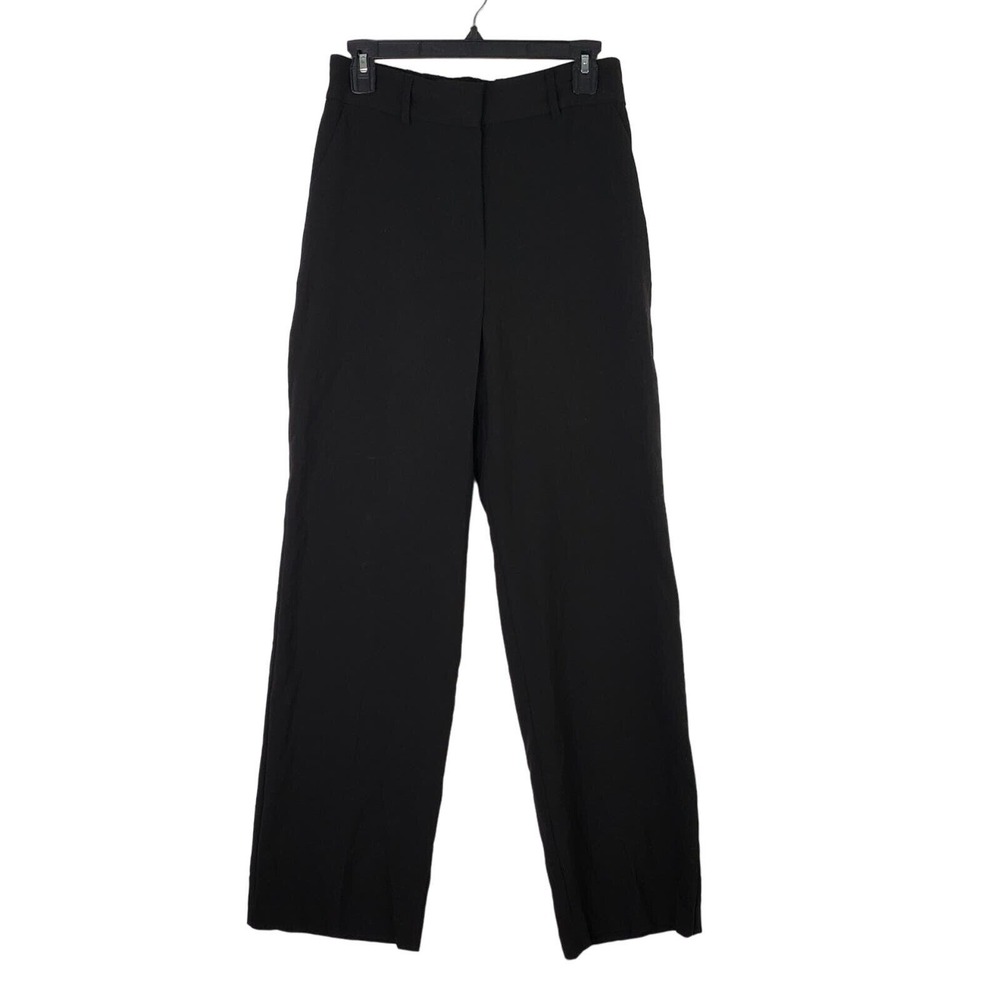 BCX Womens Medium Black Wide Leg High Rise Dress Pants Career Office Trouser New